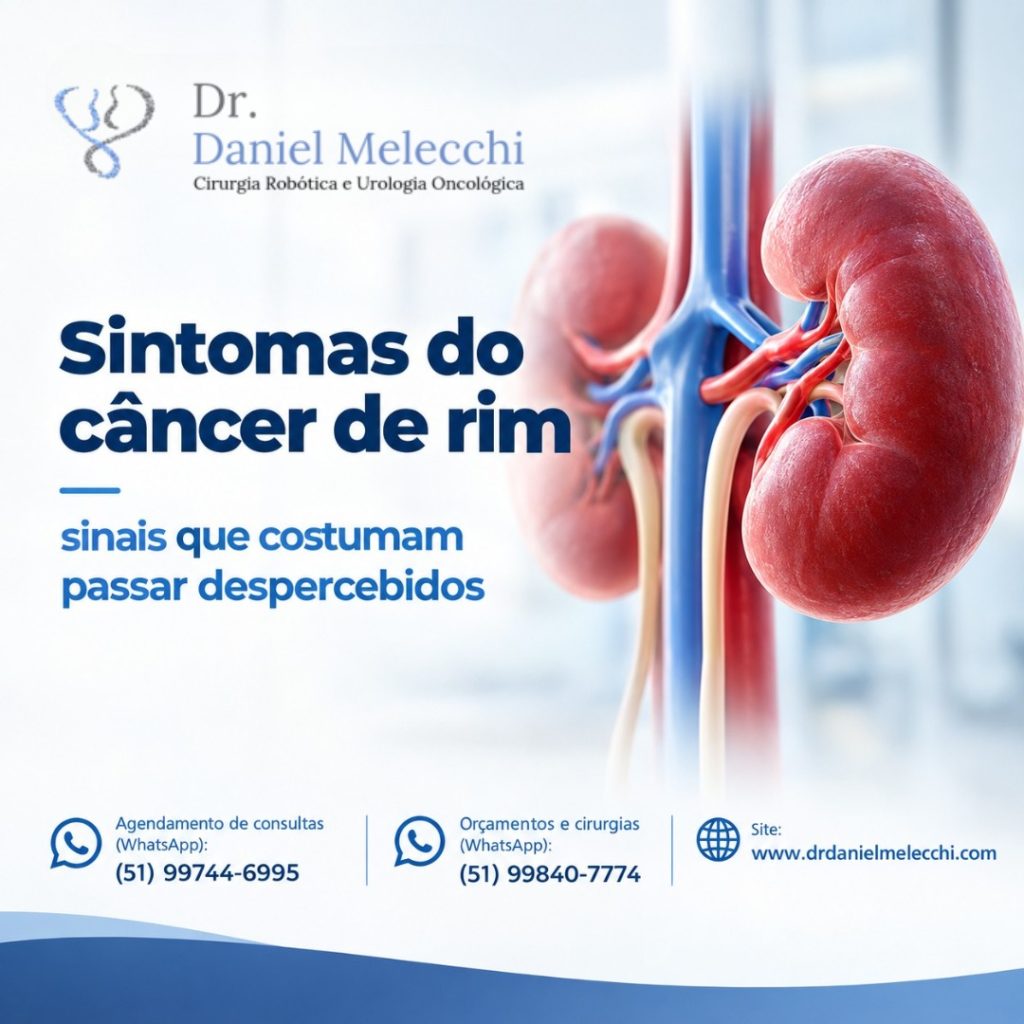 Por isso, conhecer os possíveis sintomas do câncer de rim ajuda a reconhecer alterações persistentes e entender quando é necessária uma investigação médica.